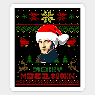 Felix Mendelssohn Merry Christmas Funny Sticker